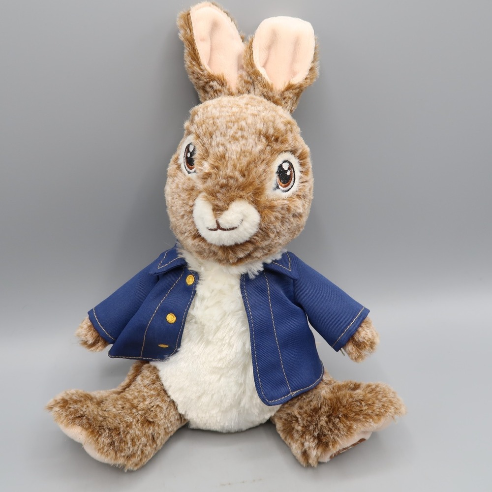 10" Peter Rabbit Plush Sitting Bunny by Dan Dee Collectors Choice Blue Jacket